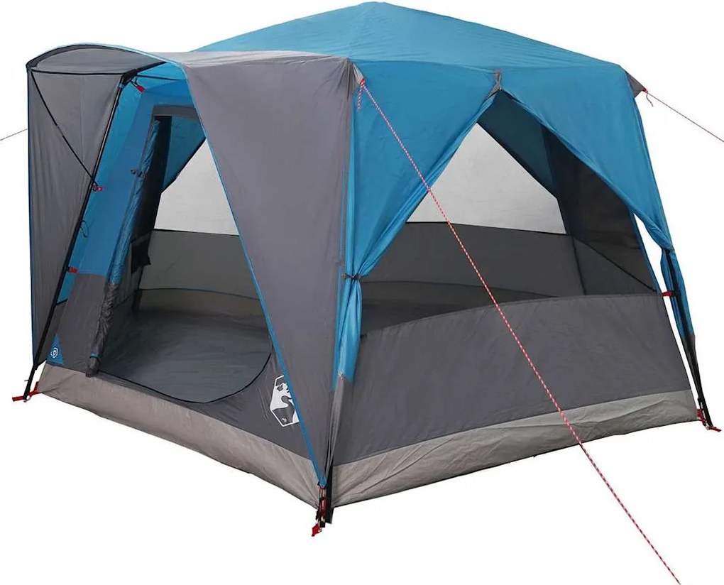 vidaXL Cort pentru 5 persoane Albastru și Gri 333 x 317 x 194 cm