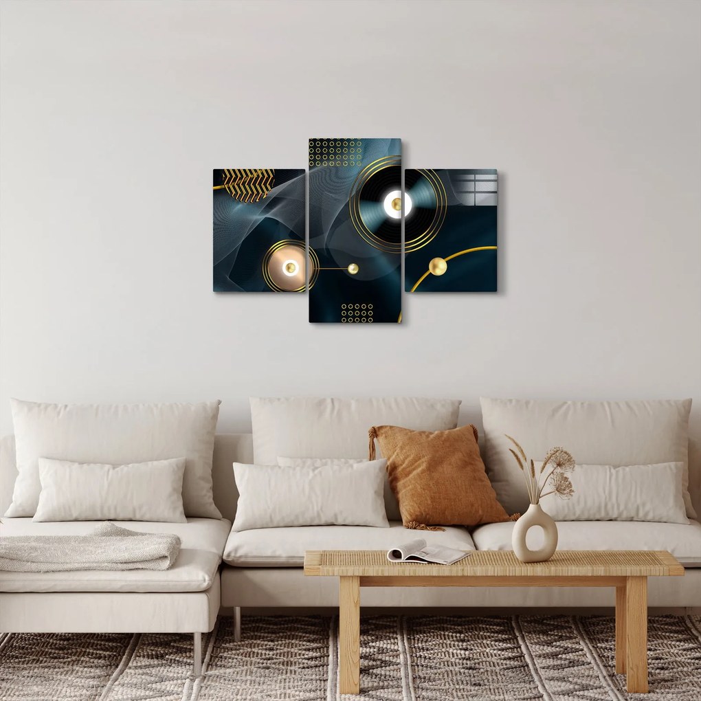 Tablou - Cercuri aurii (90x60 cm)