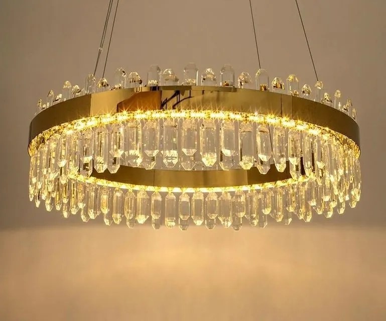 Lustra LED suspendata design modern Glamor 80 auriu