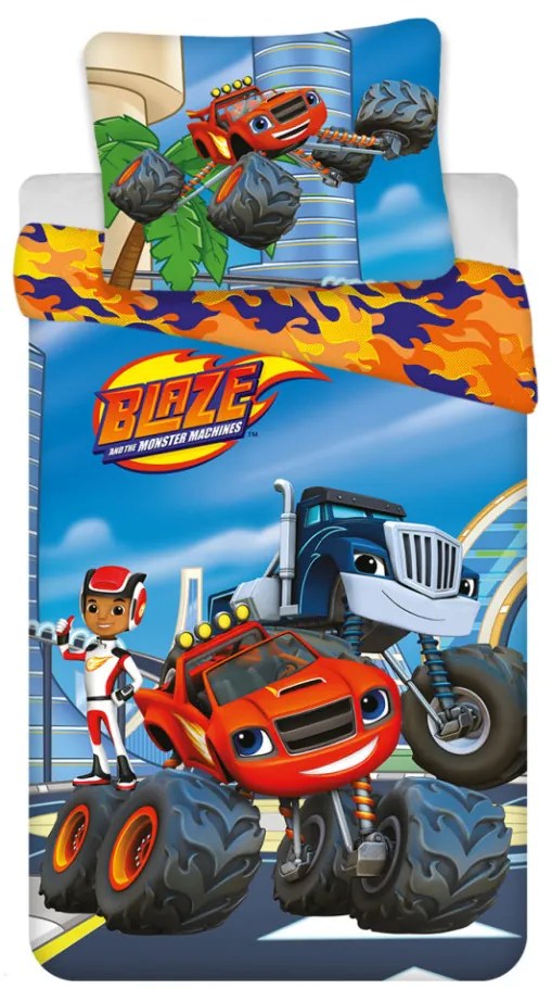 Blaze Race set de lenjerie pentru copii 100×135 cm, 40×60 cm