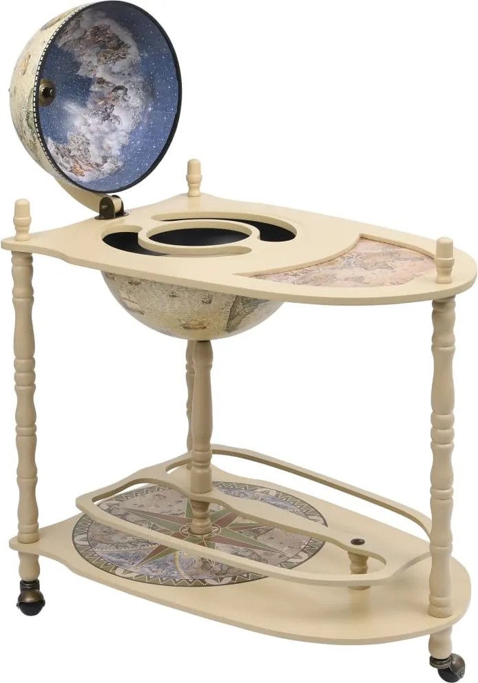 vidaXL Bar tip glob pământesc suport sticle vin, verde, eucalipt