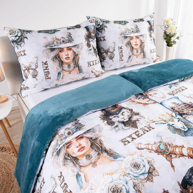 decoDoma Lenjerie de pat Dual Feel STEAMPUNK