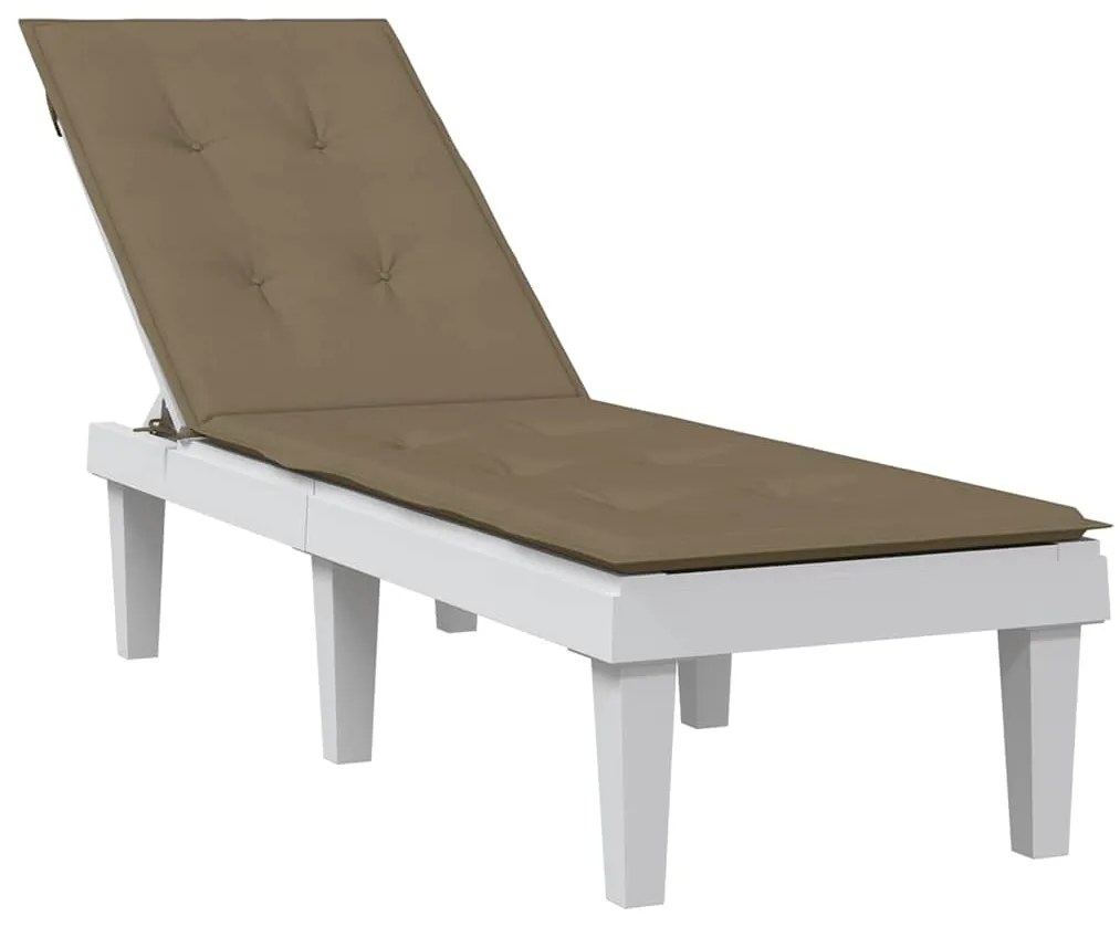 vidaXL Pernă de șezlong, melanj gri taupe, (75+105) x 50 x 4 cm textil