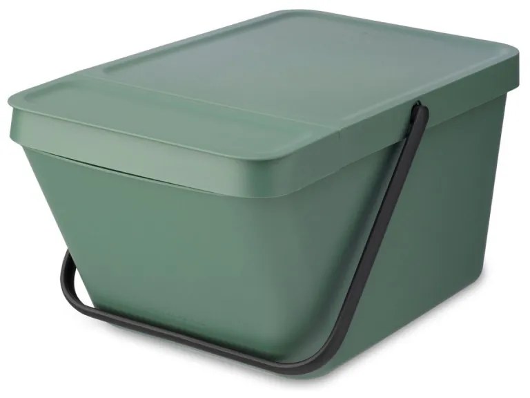 Cos depozitare sau reciclare Brabantia Sort&Go 1006309, 20 L, 22,5x45x28 cm, Stivuibil, Plastic, Verde închis