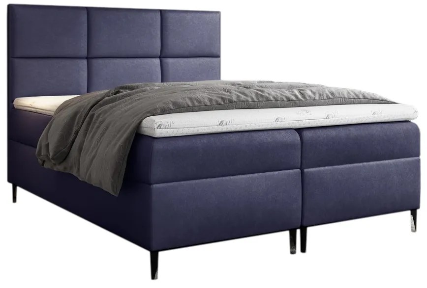 Expedo Pat tapițat boxspring GRETA + topper, 120x200, fancy 79