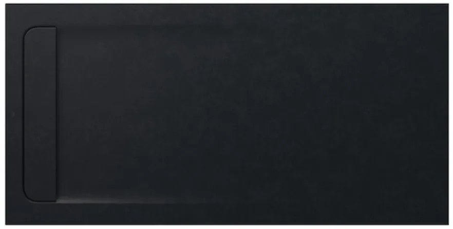 Roca Aquos cădiță de duș dreptunghiulară cu sifon 160x80 cm negru AP60164032001400