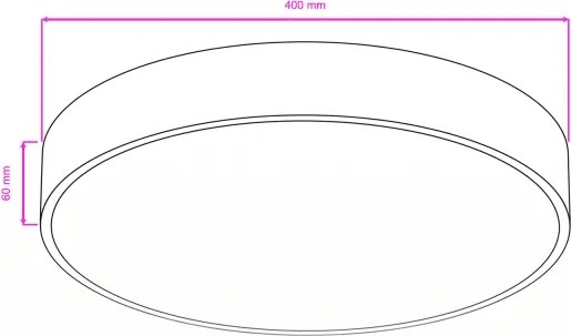 Brilagi - Plafonieră LED pentru baie POOL, 36 W, 230 V, Ø 40 cm, IP54, alb