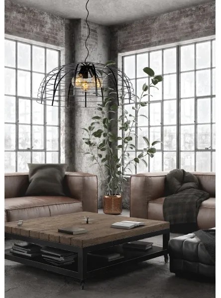 Lustră pe cablu ELODIE 3xE27/40W/230V neagră Lucide 45449/76/30