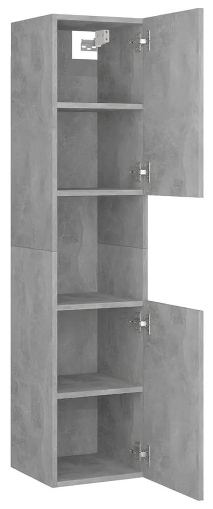 Set mobilier de baie, gri beton, PAL Gri beton, 100 x 38.5 x 46 cm, 1