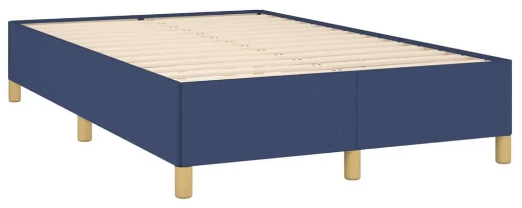 Cadru de pat, albastru, 120 x 200 cm, material textil Albastru, 35 cm, 120 x 200 cm