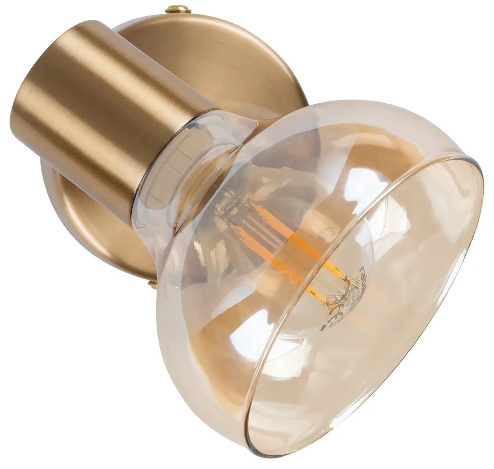 Aplica de perete design modern Holly auriu/amber