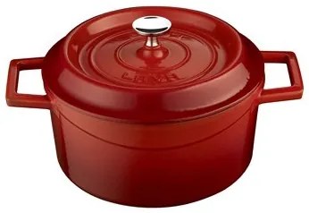 Lava Vas din fontă rotund 32 cm, roșu, 32 cm