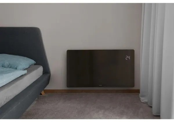 Sencor - Convector/încălzitor electric inteligent 1200/2400W, 230V, IP24, Wi‑Fi, negru