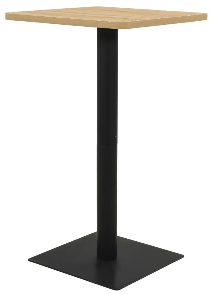 vidaXL Masă de bistro, culoarea stejarului, 70x70x107 cm