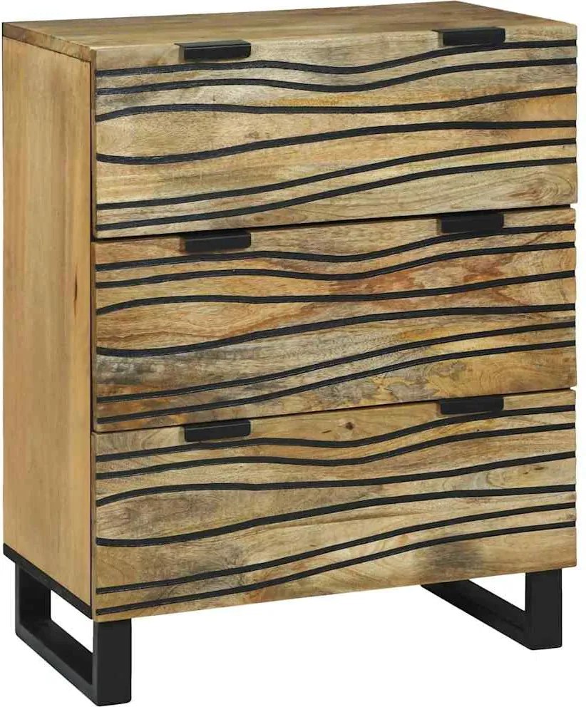 vidaXL Bufet cu sertar Maro 60 x 33.5 x 75 cm Lemn masiv de mango