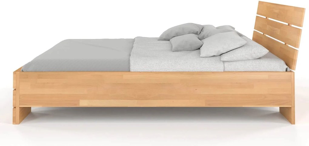 Pat lemn masiv Înalt TerraCraft Fag Personalizabil - 200x200cm