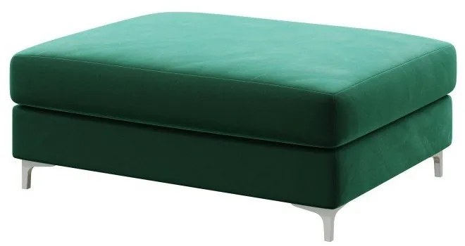 Taburet din catifea devichy Rothe, verde închis