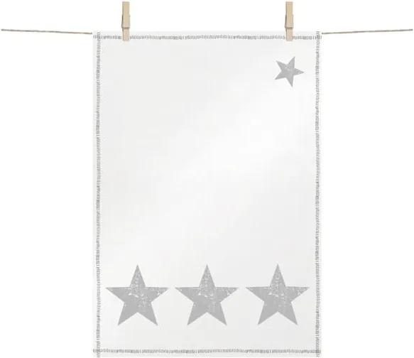 Prosop din bumbac pentru bucătărie PPD Star Fashion Silver, 48 x 68 cm, argintiu