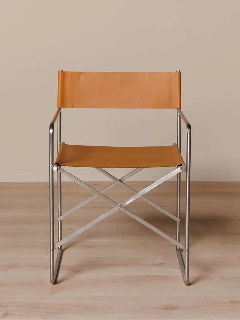 Scaun dining, pliabil, din piele naturala, Cuero