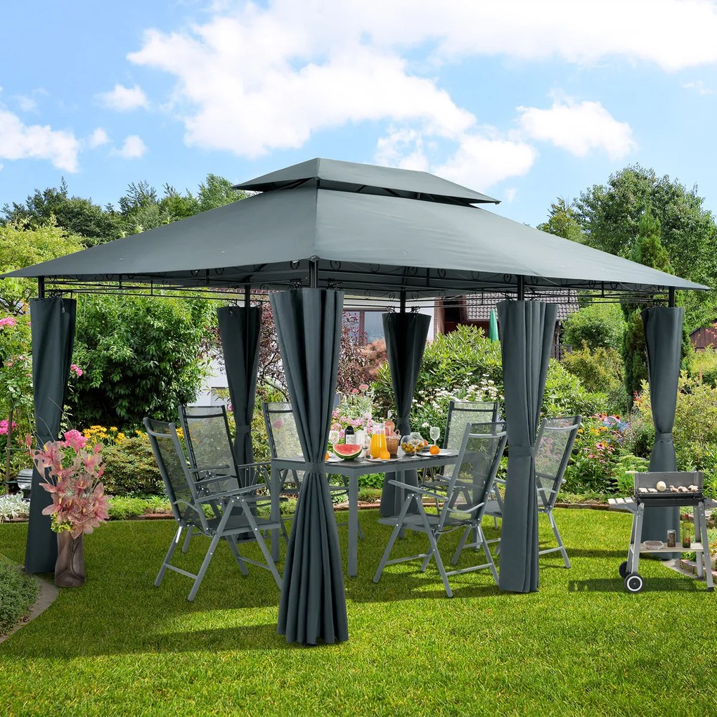Deuba Pavilion de gradina Topas 4×3 - antracit