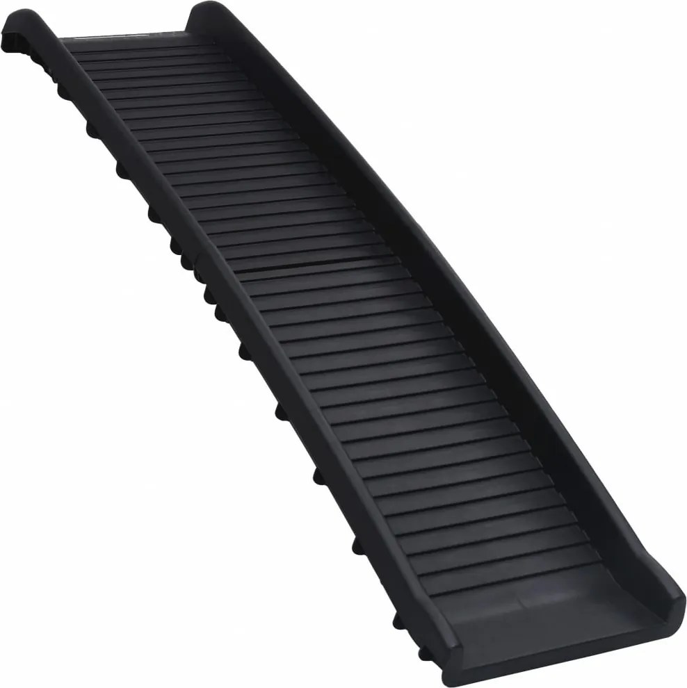 vidaXL Rampă pentru câini pliabilă, negru, 155,5 x 40 x 15,5 cm