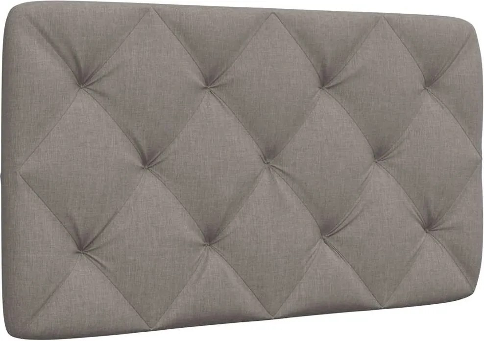 vidaXL Pernă pentru tăblie de pat, gri taupe, 90 cm, material textil