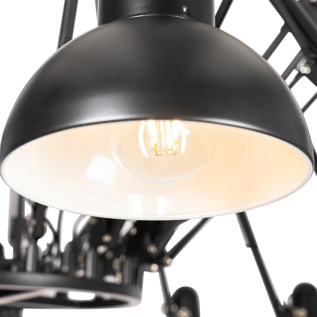 Lampa suspendată inteligentă neagră cu 16 lumini reglabile, inclusiv 16 Wifi A60 - Hobby Spinne