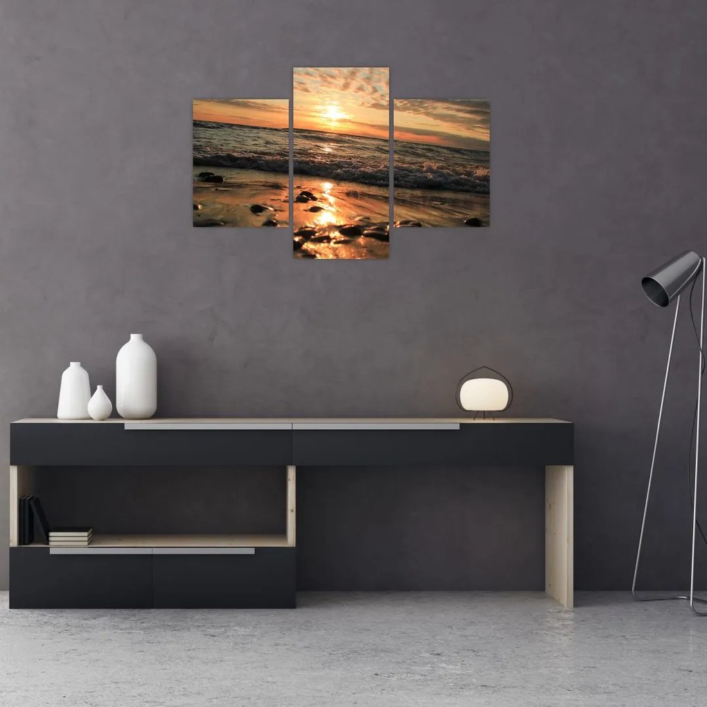 Tablou - Apus de soare, ocean (90x60 cm)