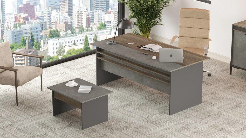 Set pentru birou Vergilius 6 (maro + gri). 1072696