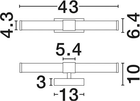 Aplica de perete LED baie IP44 ALTO aurie