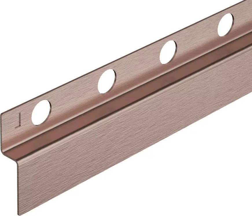 Profil inclinat stanga pentru perete Balneo Floor Strips 170 cm finisaj cupru periat