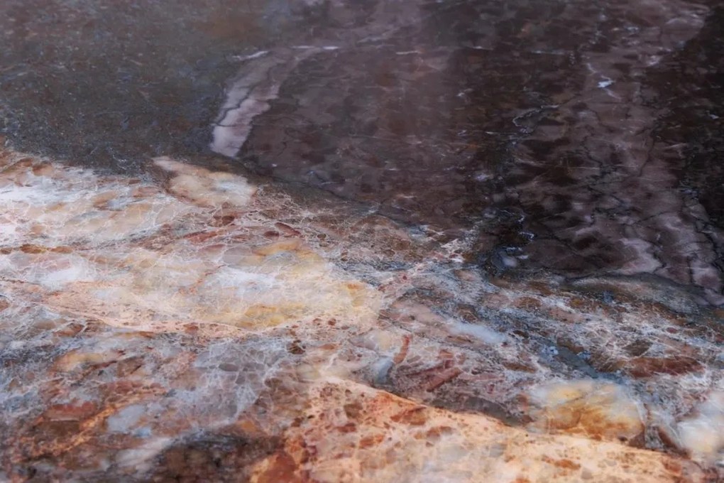 Masa Ovala, Metal, Auriu, Marmura, ORGANIC 200cm, A-46205 VC