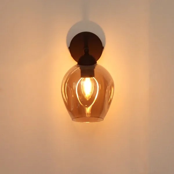 Lampă de perete LILI 1xE27/15W/230V negru/gri