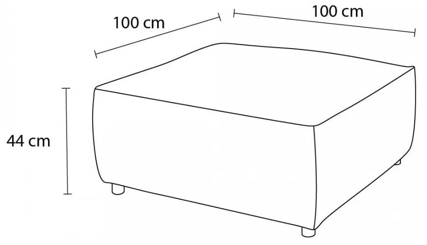 Taburet modular verde cu tapițerie din catifea reiată Nihad modular – Bobochic Paris