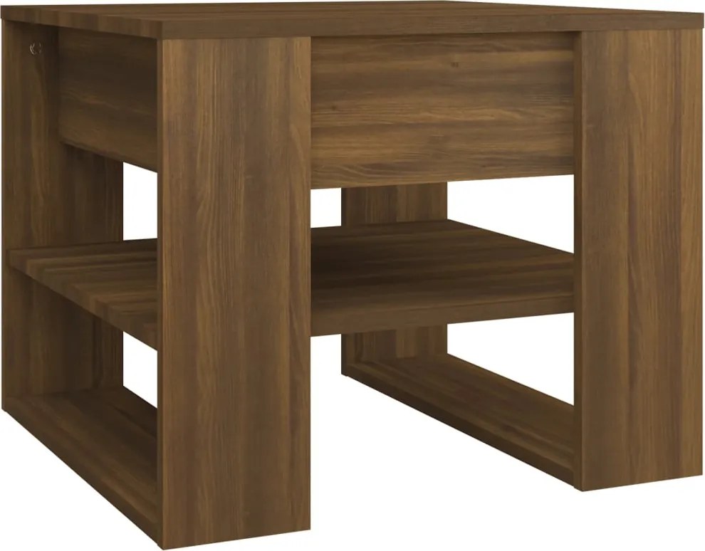 vidaXL Măsuță de cafea, stejar maro, 55,5x55x45 cm, lemn prelucrat