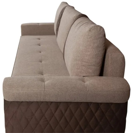 Canapea Extensibila Torino Lift Cu Lada Maro, 233 X 72 X 92 Cm