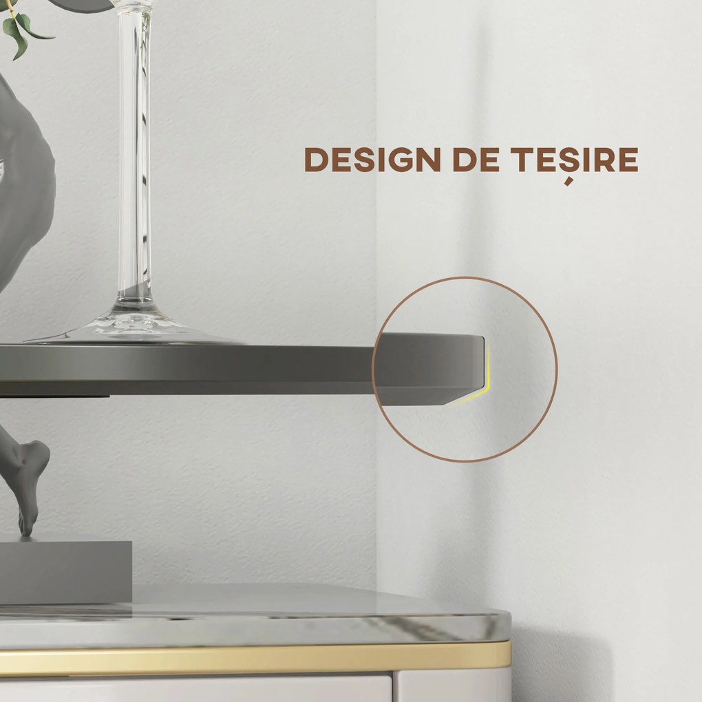 HOMCOM Masă de Bar Înaltă, Masă de Bucătărie Modernă Rotundă cu Blat Vopsit și Bază din Oțel, Masă Bistro pentru 2 Persoane, Neagră | Aosom Romania