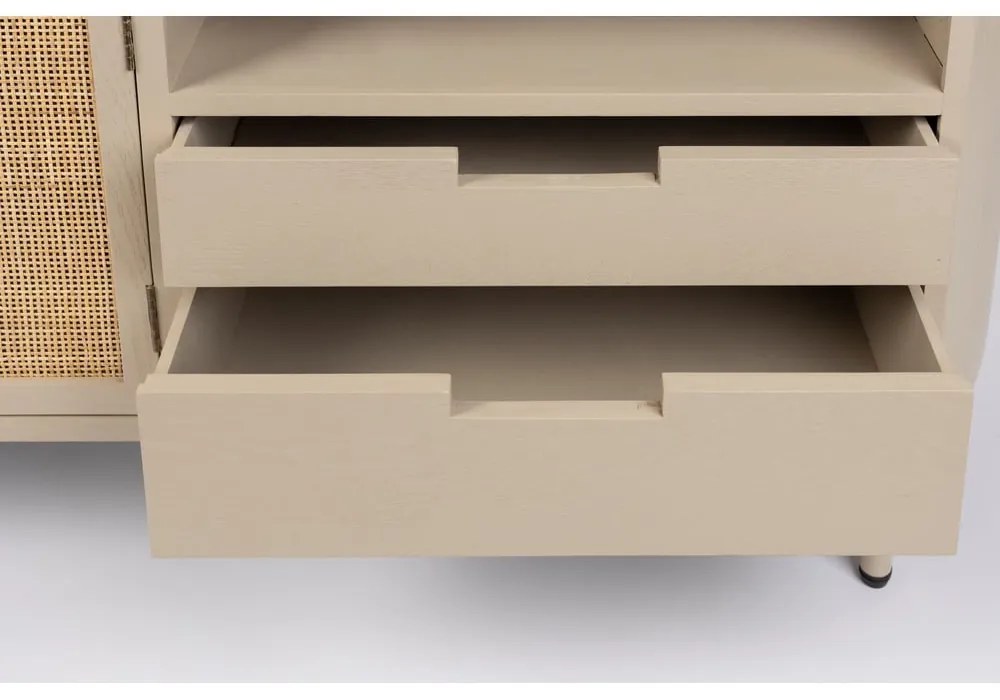 Masă TV crem din ratan Amaya – White Label