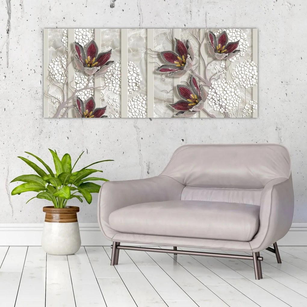 Tablou - Flori decorative (120x50 cm)