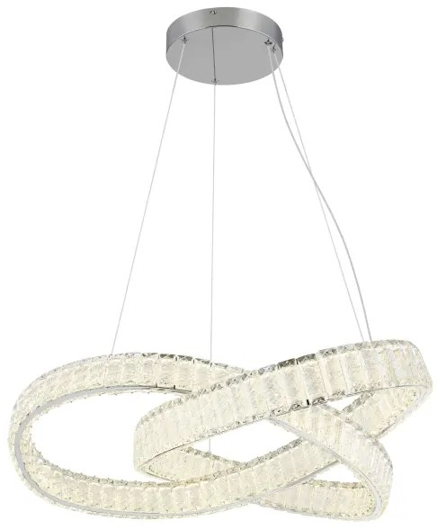 Lustră LED dimabilă pe cablu Globo 67162-110CCT MUCKY 110W/230V d. 78 cm + telecomandă