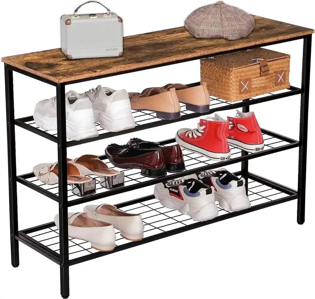 Pantofar din lemn-metal, seria A-620, homs,100x30x68 cm