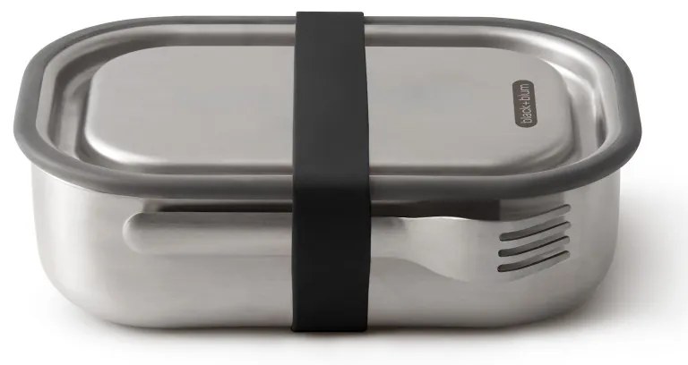 Cutie pentru alimente Black+Blum BAM-SS-L018, 1 L, Dreptunghiulara, Sigura pentru cuptor,Fara BPA, Otel inoxidabil, Gri