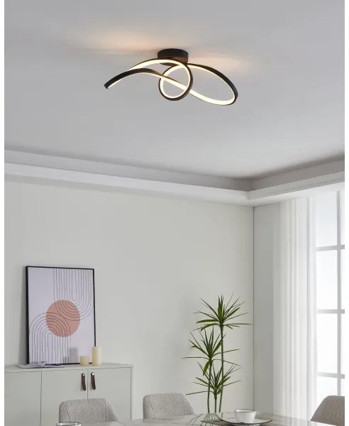 Plafonieră LED RGBW dimabilă Eglo 901158 CALAROSSA-Z LED/22W/230V negru