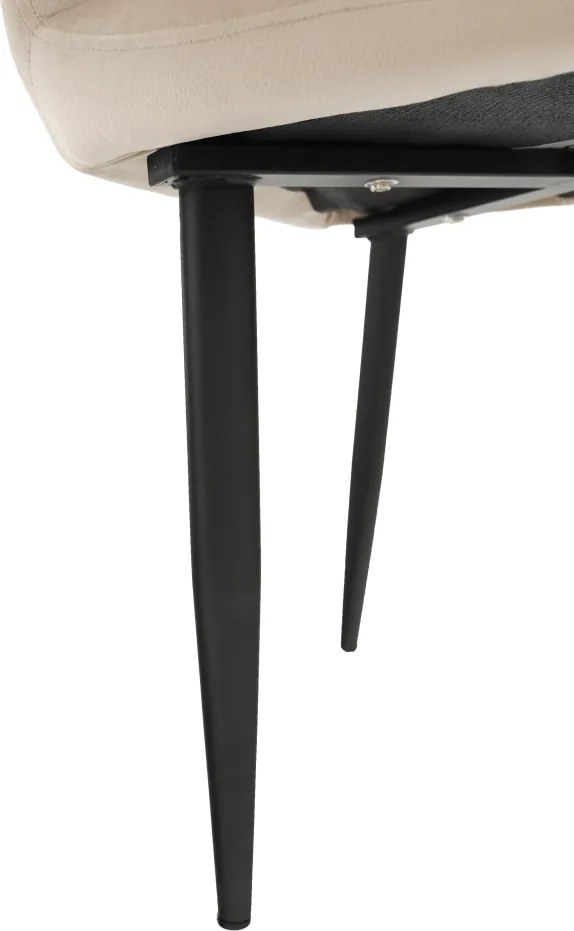 Scaun, material bej / picioare negre, ODOVEL