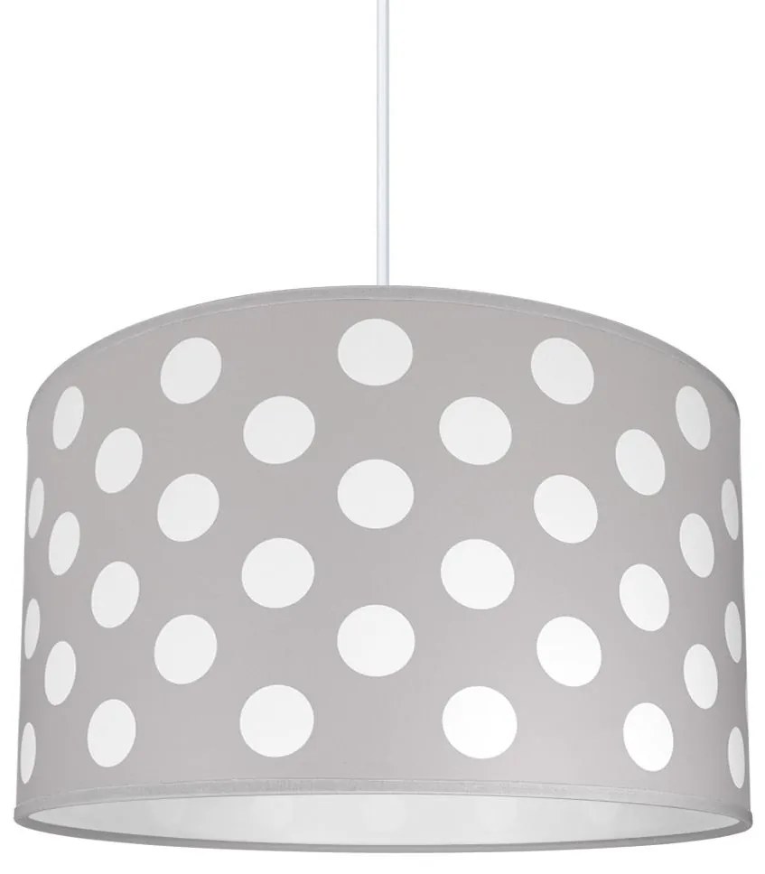 Lampa copii DOTS GREY 1xE27/60W/230V