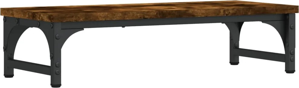 vidaXL Suport de monitor, stejar fumuriu, 55x23x14 cm, lemn compozit