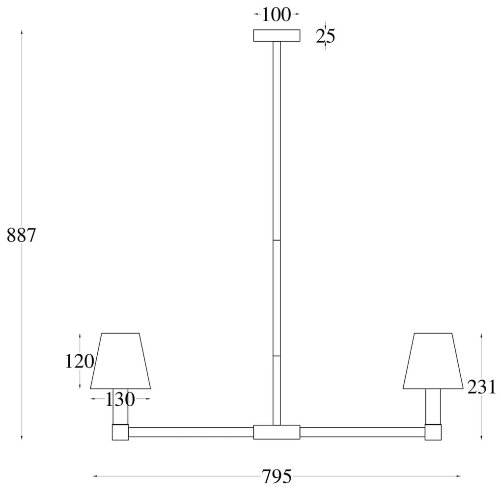 Candelabru Tet-a-tet Maytoni E14, Negru, MOD104PL-07B, Germania