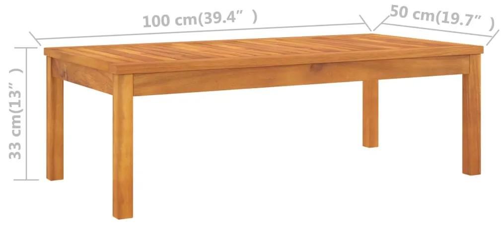 Set mobilier de gradina, cu perne, 3 piese, lemn masiv acacia Crem, 2x banca + masa, 1