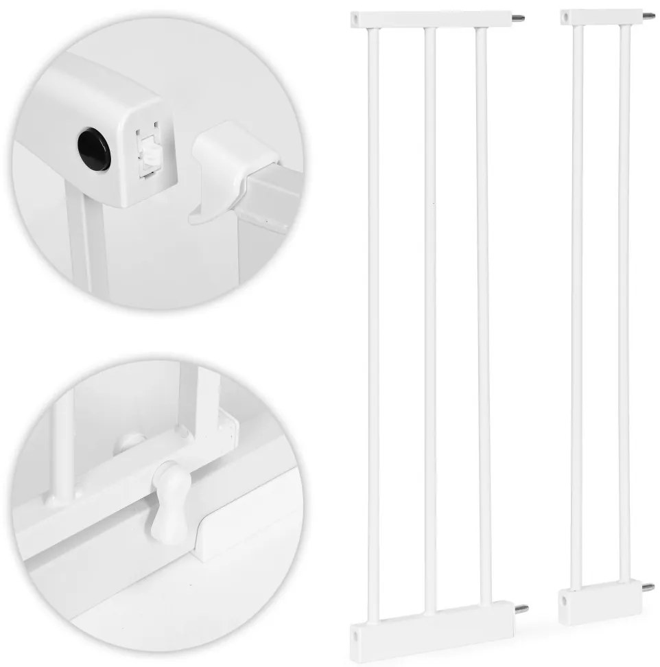 Șină de siguranță 74-105 cm pentru scări și uși oțel alb