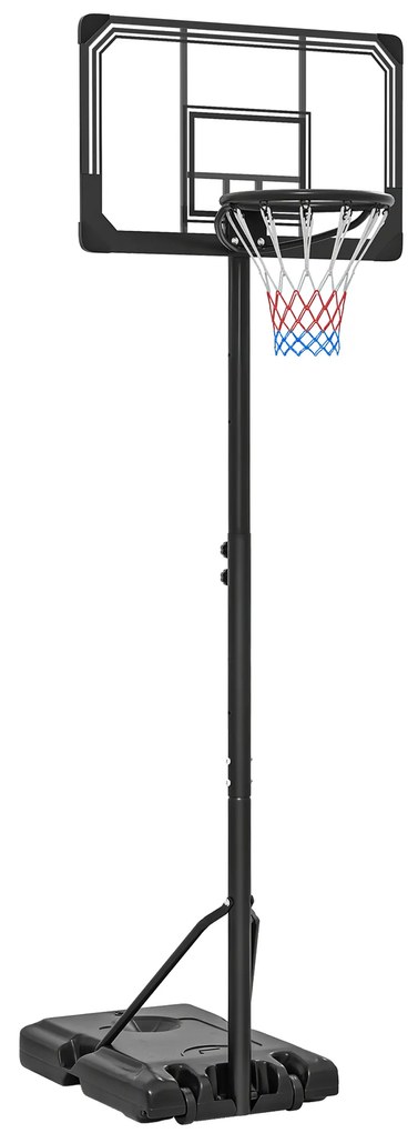 SPORTNOW Cos pentru baschet cu inaltime reglabila, 182-213 cm, Negru